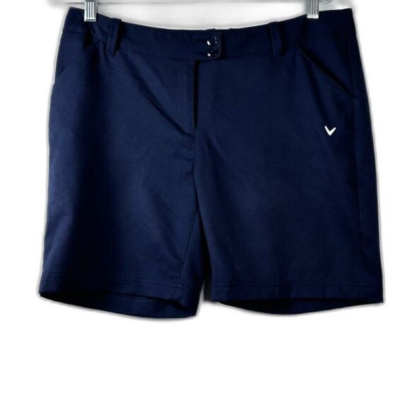 Callaway Pants - Callaway Navy Blue Golf Shorts 8 Opti-Dri Flat Front Performance Activewear